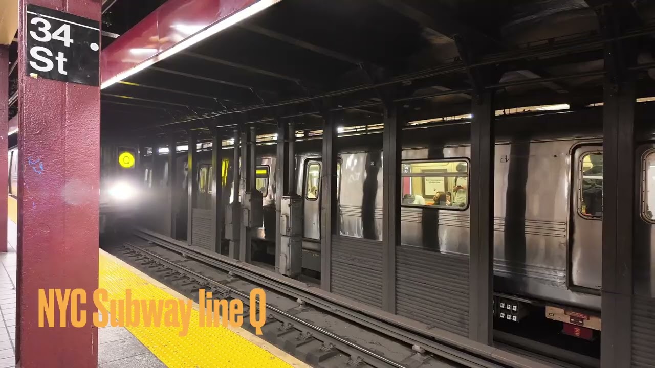 New York City Subway Lines N, Q, and R, NY, USA