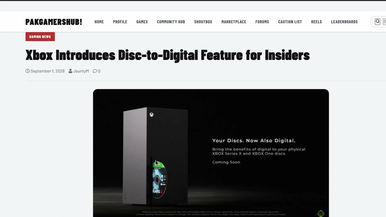 Xbox Introduces Disc-to-Digital Feature for Insiders