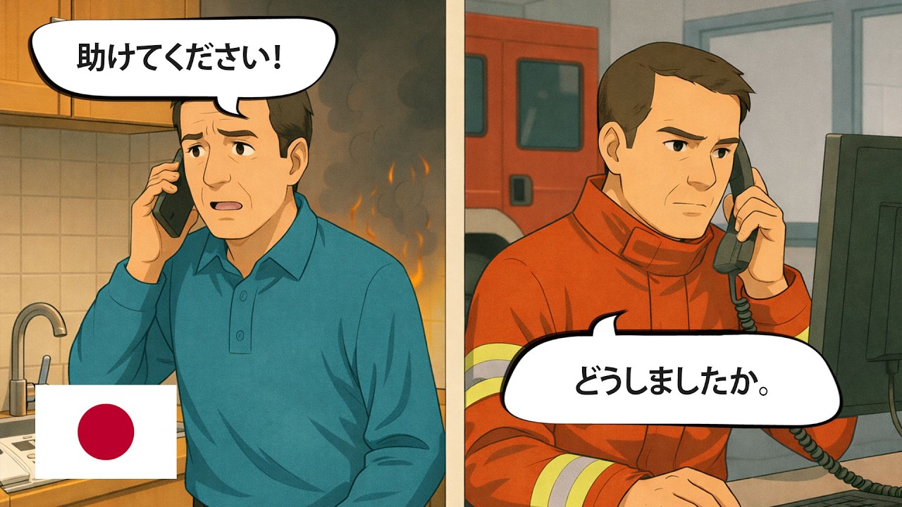 Призыв о помощи на японском языке 🇯🇵 | Диалоги для начинающих (уровень N5)