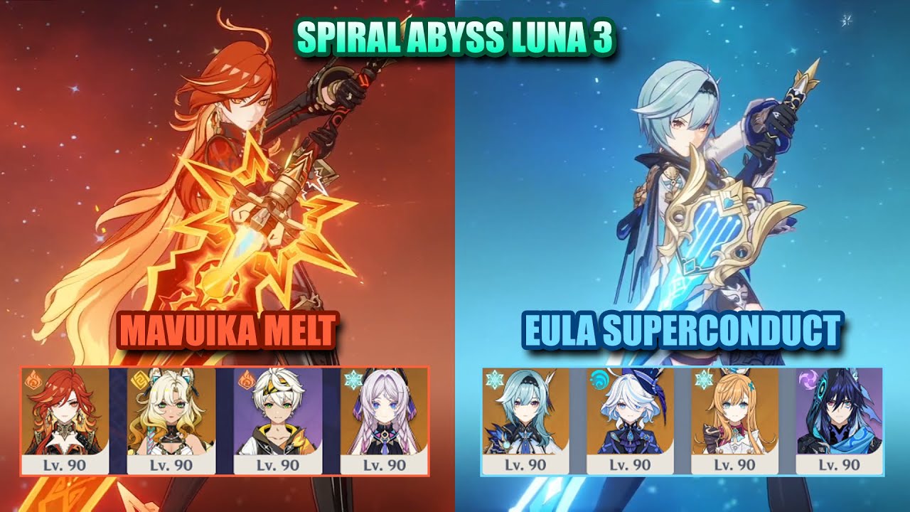 Mavuika Melt & Eula Superconduct | Spiral Abyss Luna 3 | Genshin Impact