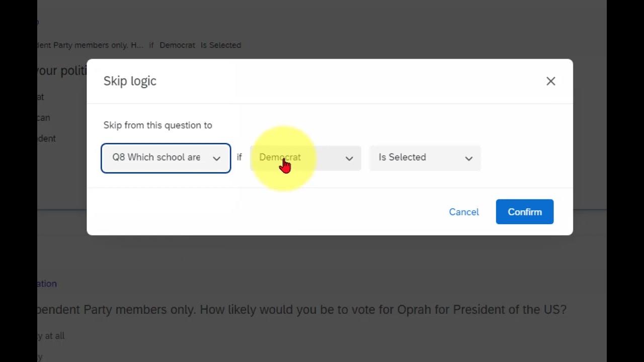 Qualtrics - Adding Skip Logic to a Survey Question
