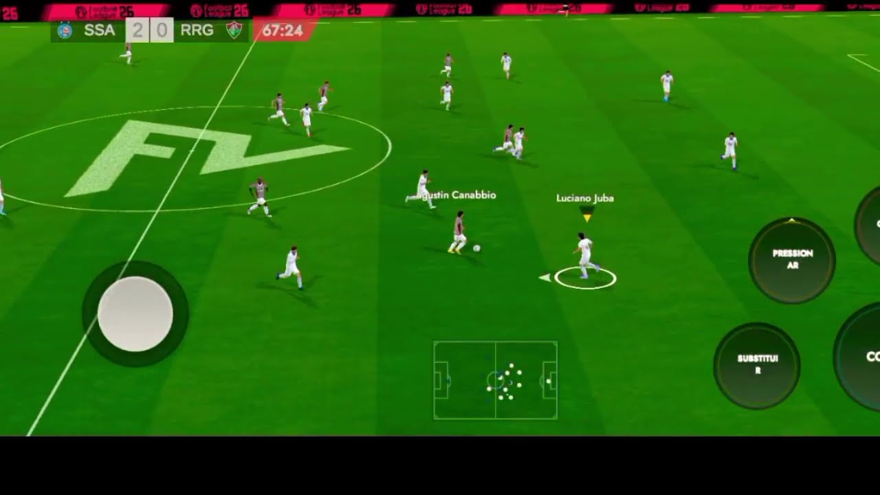 Gameplay football league 2026 - Bahia x fluminense simulação copa do Brasil 1ª fases 