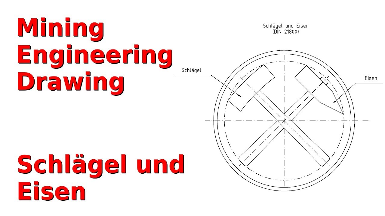 Schl&auml;gel und Eisen (Mining Engineering Drawing, LibreCAD 2.0)