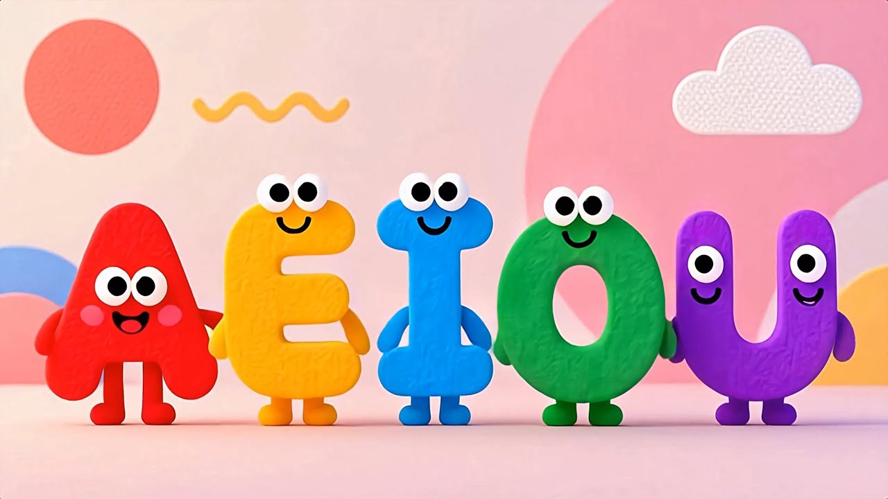 Canción de las Vocales A E I O U 🎶 | Aprende las Vocales | Canción Infantil