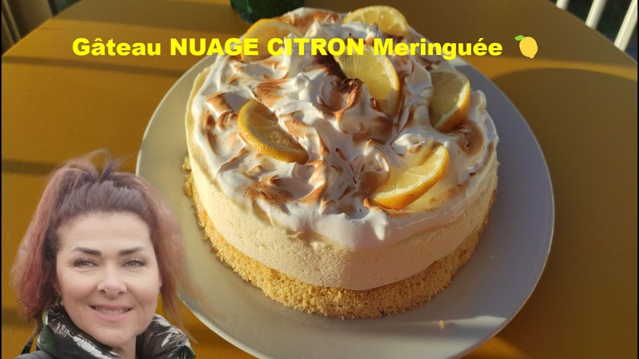 Gâteau NUAGE CITRON Meringuée, leger comme un nuage 🍋
