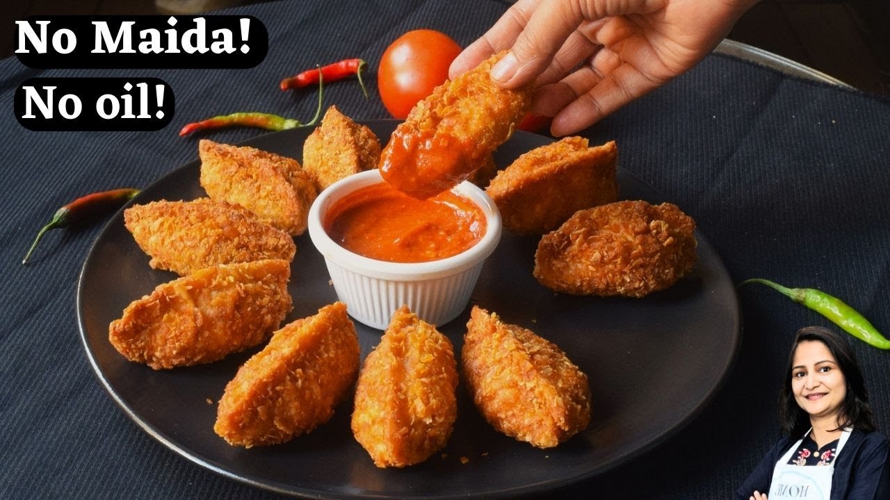 No Maida,No Oil | HEALTHY KURKURE MOMOS RECIPE | QUICK MOMOS CHUTNEY | VEG MOMOS | AIR FRYER RECIPES