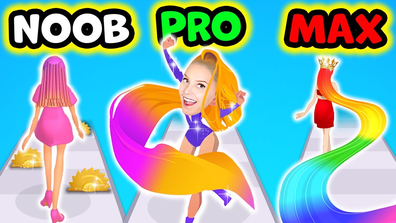 Can I Go NOOB vs MAX LEVEL in Crazy HAIR CHALLENGE APP?! (HACKER LEVEL UNLOCKED!)