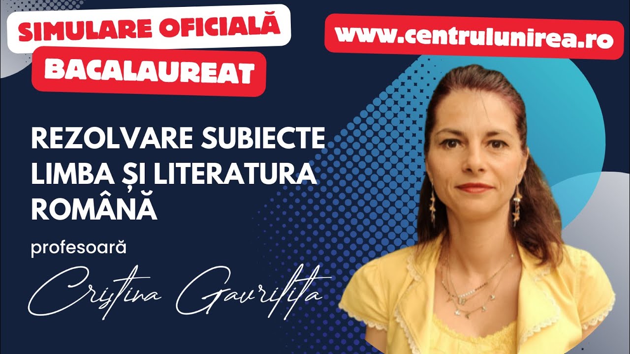 Rezolvare LIVE Simulare Bacalaureat 2024 - Romana