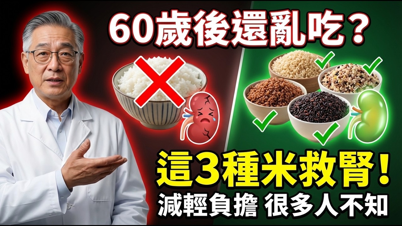 腎臟不好還要天天吃飯？醫師點名3種米，減輕負擔更安心
