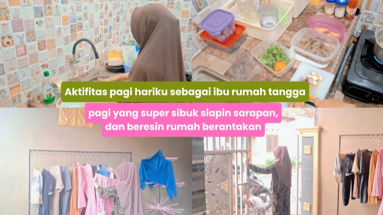 Kesibukan pagi hari Ibu Rumah Tangga| Vlog Keseharian IRT