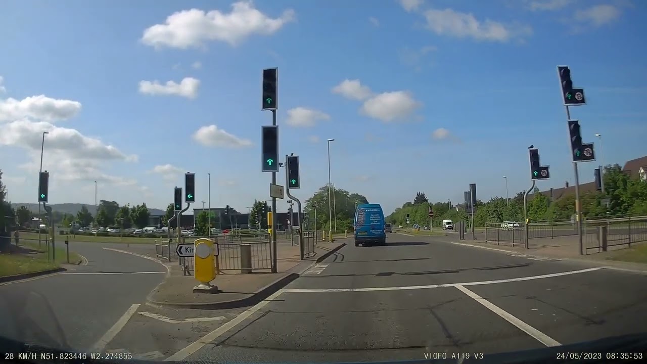 England by Road/UK Motorways - Central Gloucester to M5 J14 Thornbury