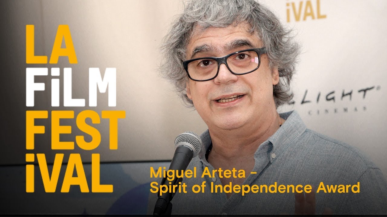 MIGUEL ARTETA receives the Spirit of Independence Award at the 2017 LA Film Festival