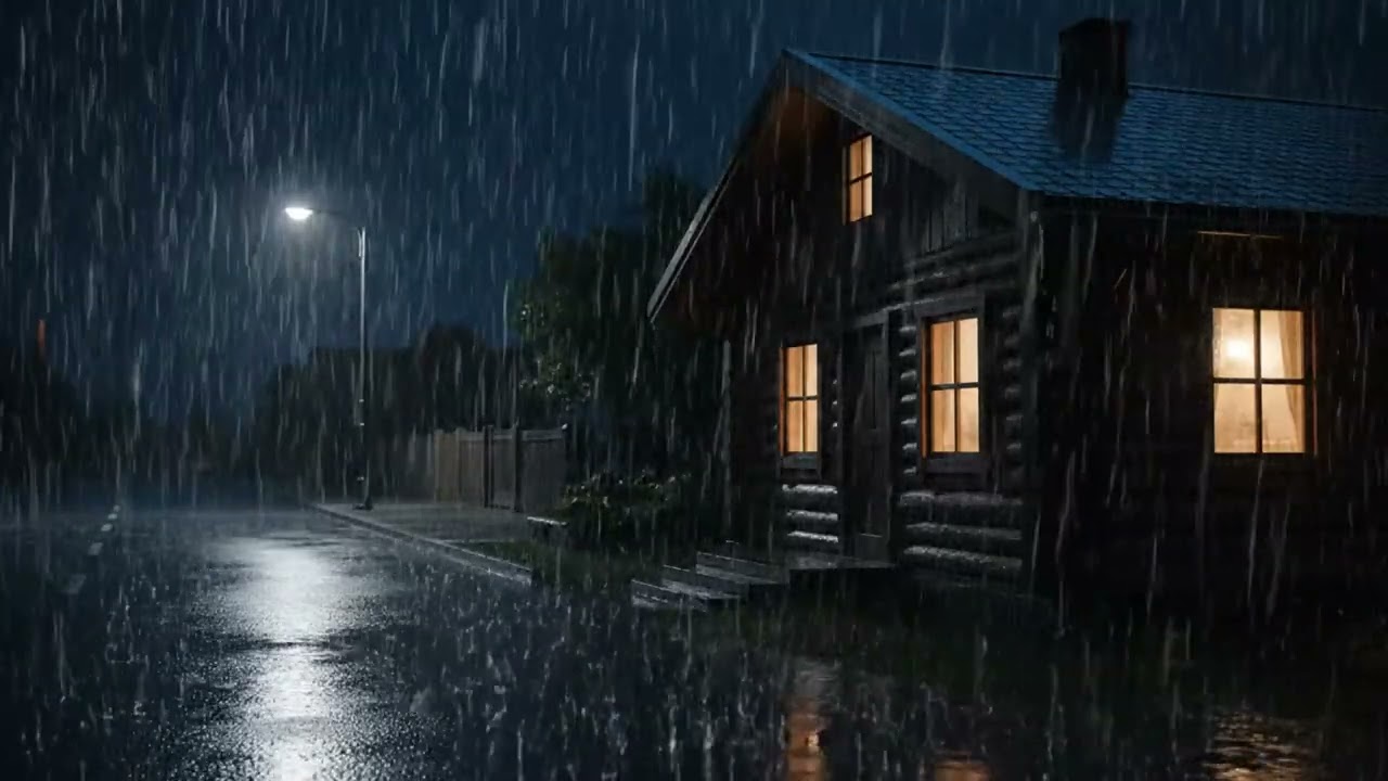 Rainy Night on Cabin Ambience for Sleeping and Insomnia
