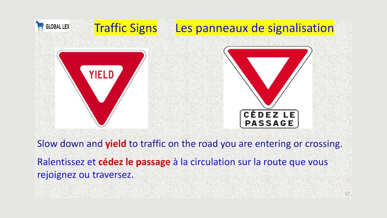 Drivers Education: French - Lesson 1