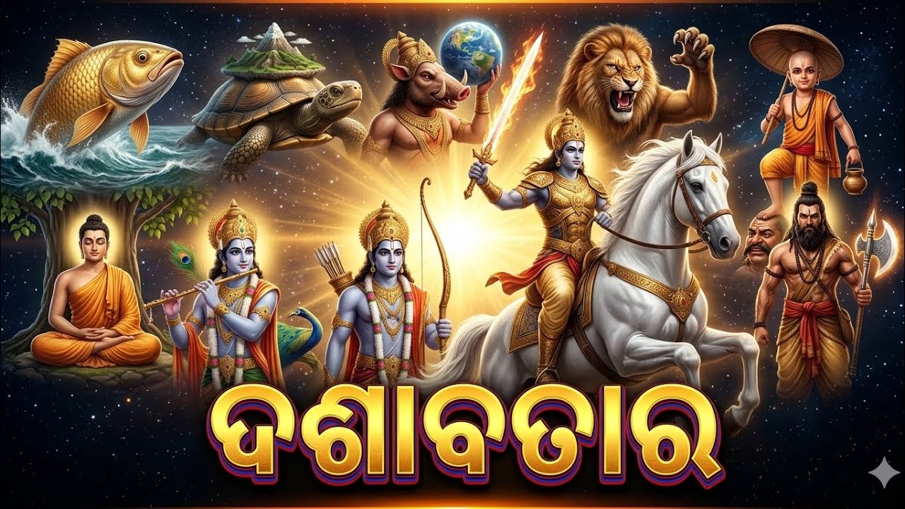 ​Dasa Avatar Full Odia Song | Lord Vishnu 10 Avatars | Created By Odia Ai Odia | AI Cinematic Video