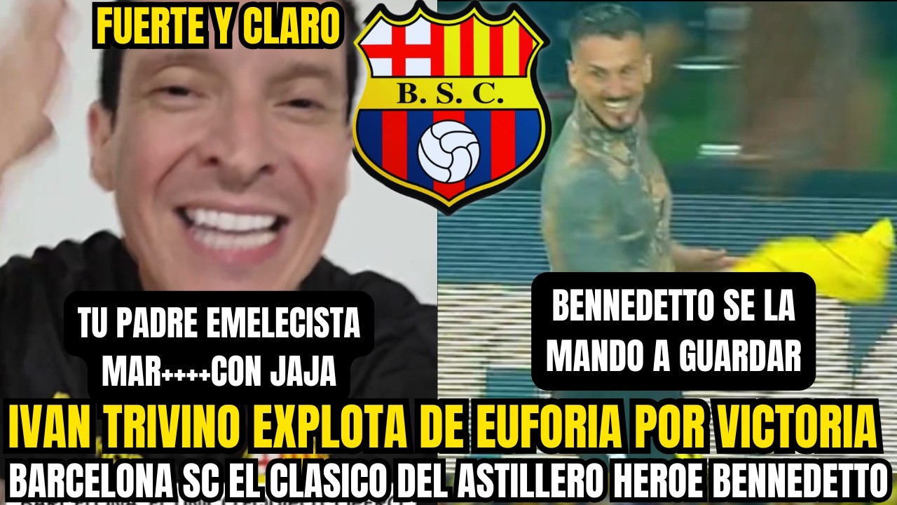 🔥 IVÁN TRIVIÑO FUERTE Y CLARO EXPLOTA TRAS BSC VS EMELEC BENNEDETTO HÉROE POLÉMICO