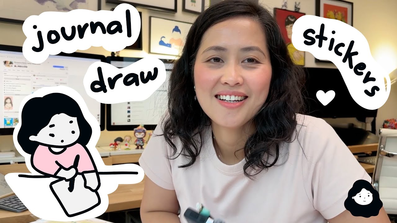 Sketch, Journal & Make Stickers With Me | Creative Vlog for Artists