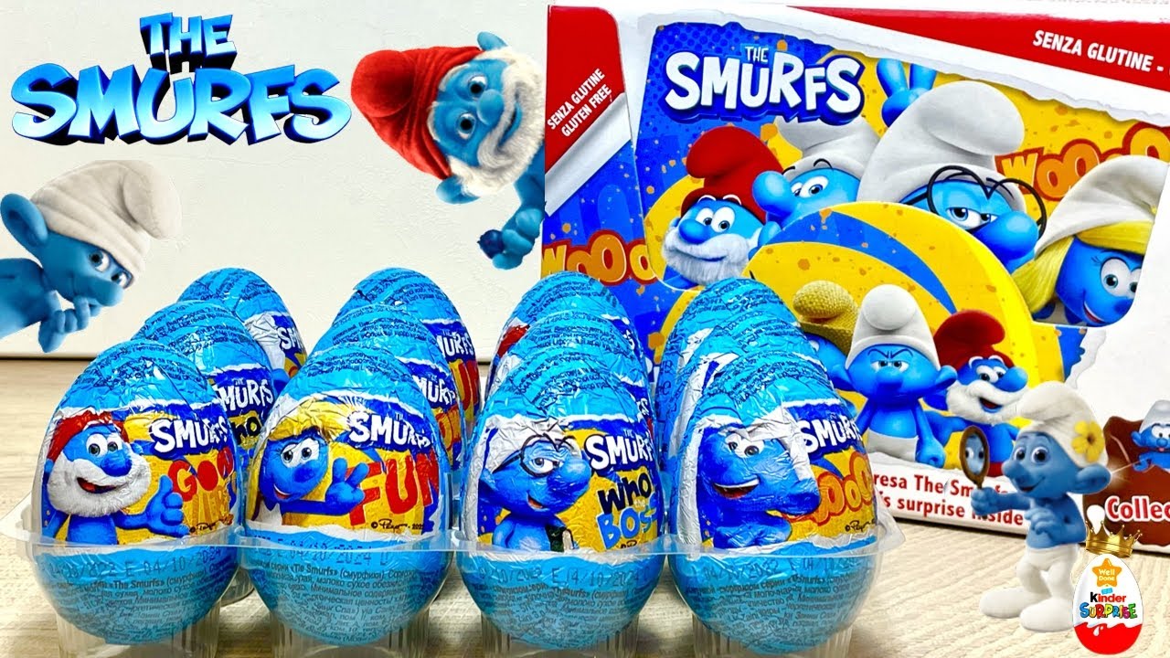 СМУРФИКИ Zaini 2022! СЮРПРИЗЫ Новая серия, Игрушки, Мультфильм the SMURFS, Kinder Surprise unboxing