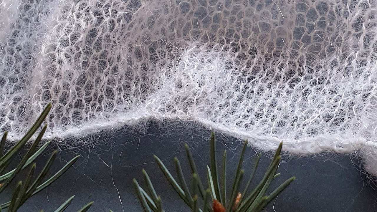Lace mohair scarf. Wedding Shawl white | Knitting Inspiration