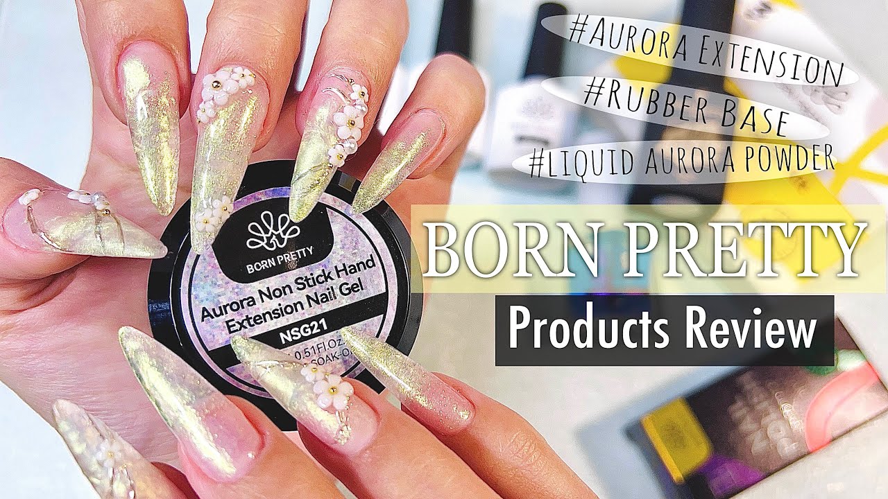 【ネイル】🌼Born Prettyの気になるジェルをレビューしながら🌼時短で可愛いオーロラ長さ出しネイルできた🌼