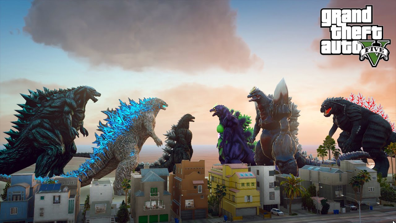 Godzilla Earth, Godzilla, Heisei Godzilla vs Godzilla Ultima Team - GTA V Mods