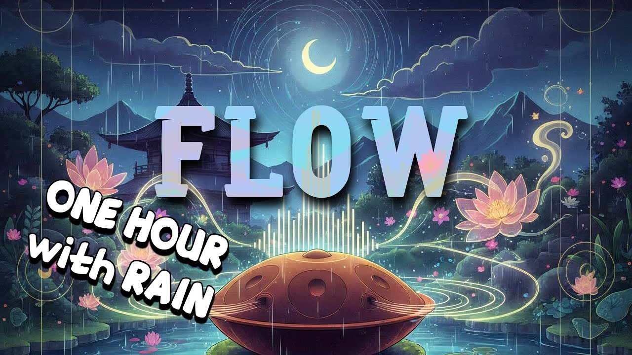 FLOW (One Hour Version with Rain Sounds) | Relaxing Meditation Music | For Stress Relief and Anxiety
