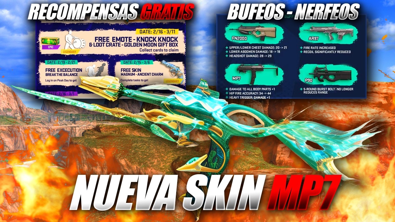 BUFEOS Y NERFEOS, NUEVA SKIN MP7 GRATIS, RECOMPENSAS GRATIS / TODO LO QUE SE VIENE A BLOOD STRIKE