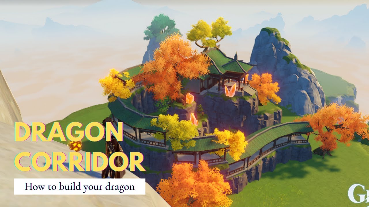 Dragon Corridor || Genshin Serenitea Pot Design (Emerald Peak)