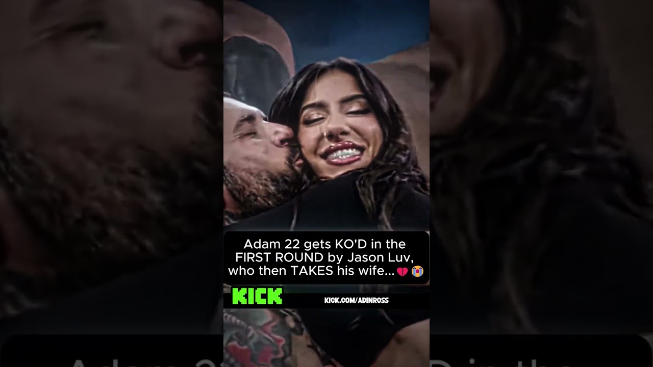 Adam 22 gets KO'D in the FIRST ROUND by Jason Luv, who then TAKES his wife...💔#adinross#fyp#shorts