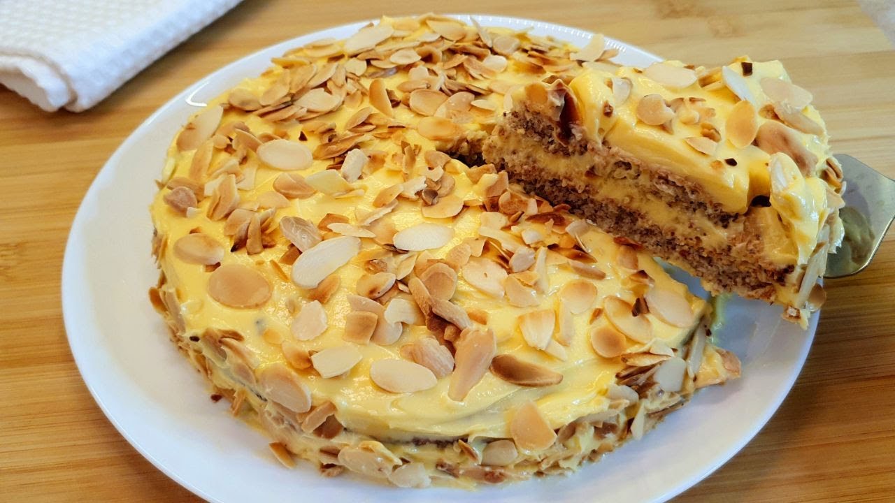 🇸🇪 Schwedischer Mandelkuchen wie ikea - bringen Sie ein St&uuml;ck Schweden zu sich nach Hause! Lecker!