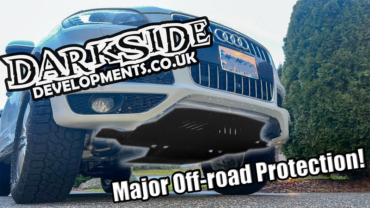 Our Audi Q7 got an ARMOR UPGRADE! - Darkside developments Q7 Steel Skidplate