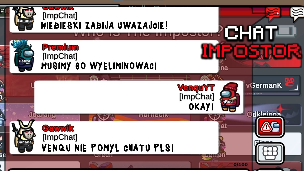 DODAŁEM TAJNY CHAT IMPOSTOR&Oacute;W PODCZAS DYSKUSJI w AMONG US i STAŁO SIĘ TO...