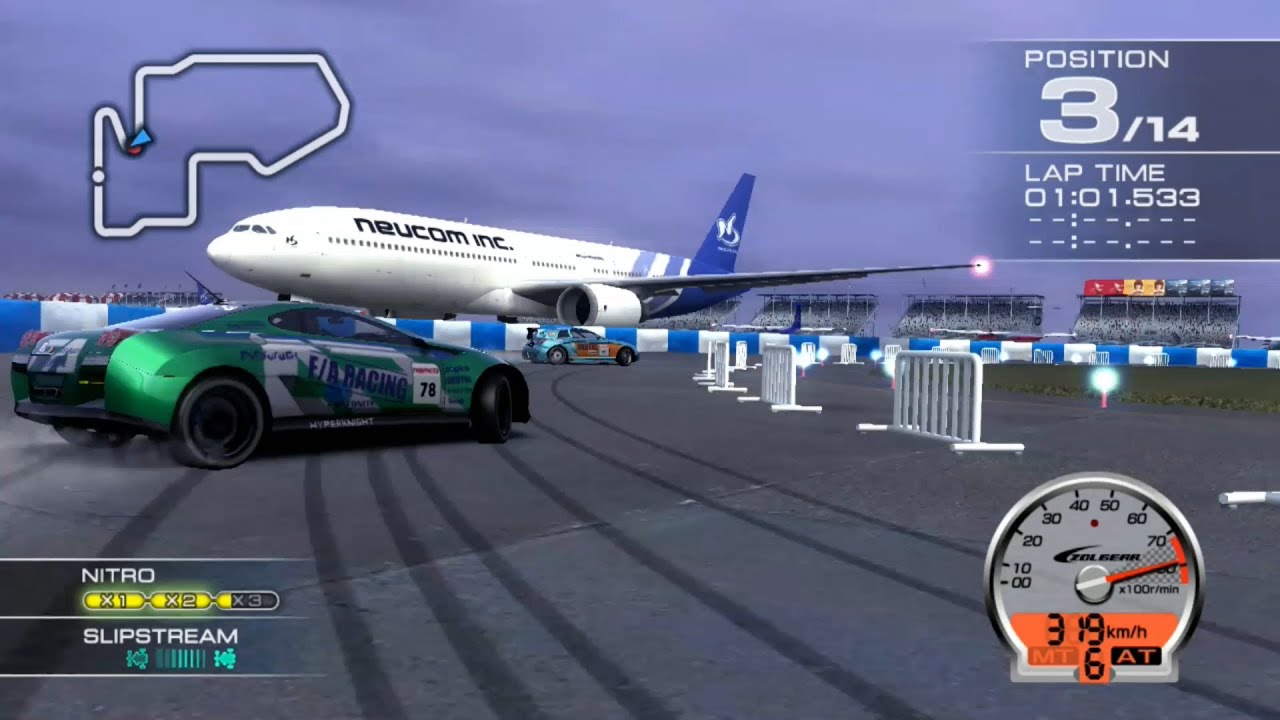 Ridge Racer 7 Maker's Trial KILIK with Hijack at Airport Lap R [Driver's view]