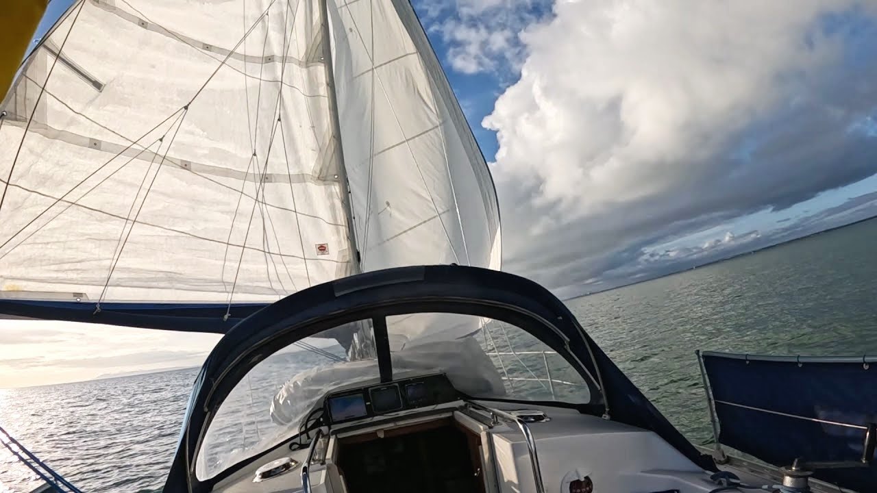 25-35 Practicing sailing different points of sail on a sunny November day #sailing #solent #sailboat