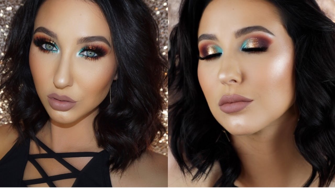 Turquoise Purple & Gold Smokey Eye | Jaclyn Hill