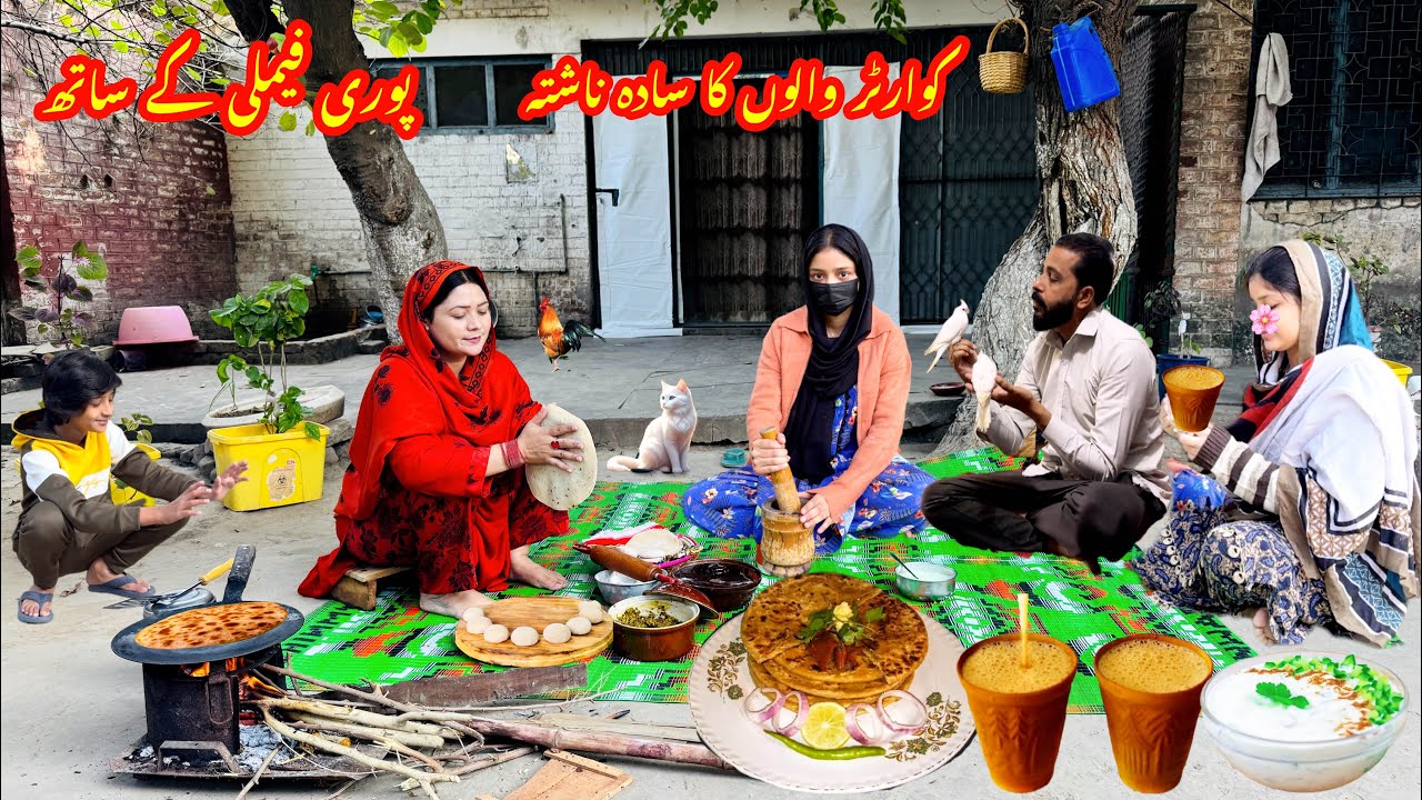 A Peaceful Morning in The village|Daily Routine|Subha Ka Sada Nashta|Methi k Crispy Prathy With tea|