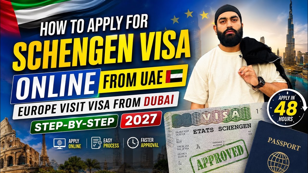 🇪🇺How to Apply for Schengen Visa Online from UAE 🇦🇪 | Europe Visit Visa from Dubai Step-by-Step 2027