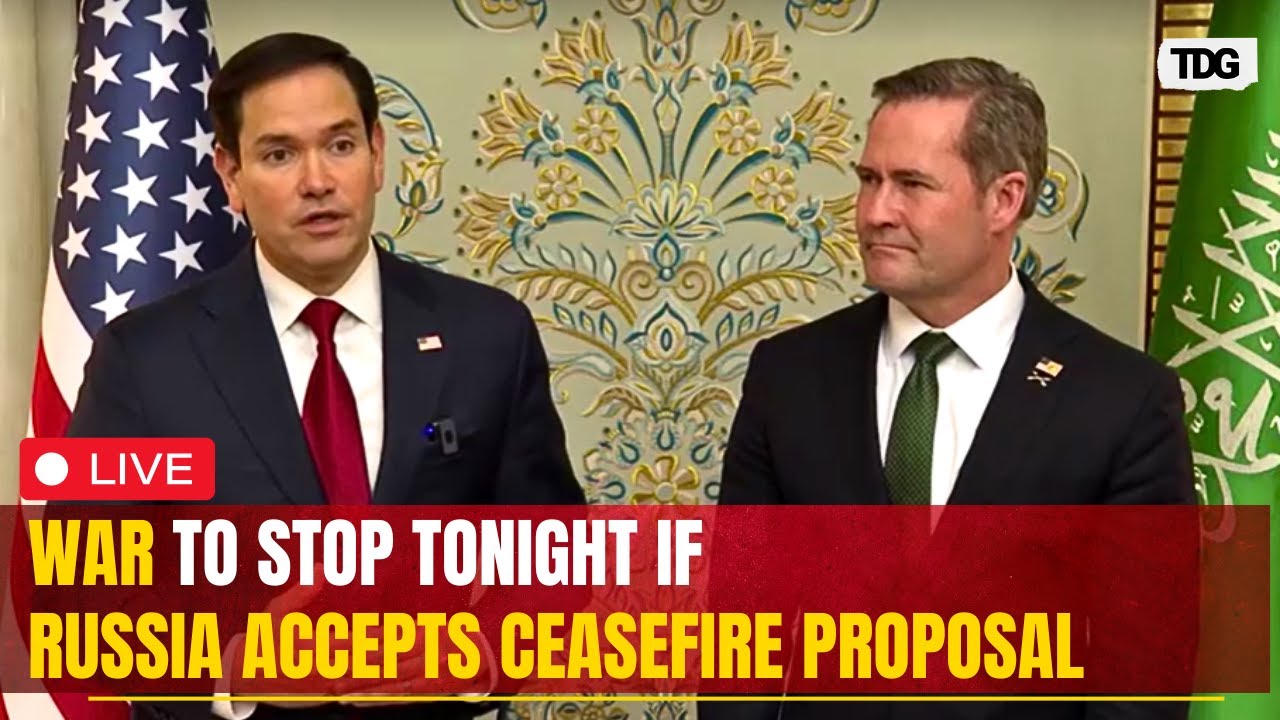 Marco Rubio Live: Ukraine Agreed for a month long ceasefire during negotiations with USA in Saudi