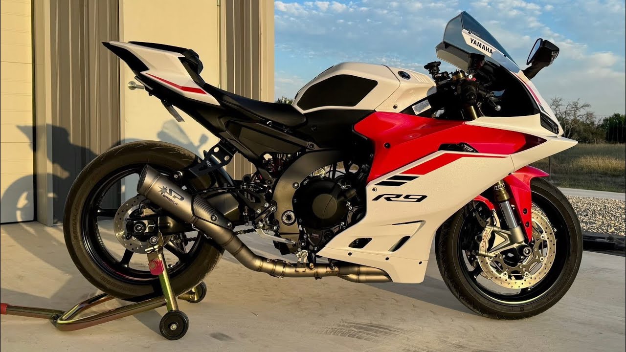 YAMAHA YZF R9 SPARK GRID-O TITANIUM Exhaust System Sound (Cold Start & Exhaust Revs) HD