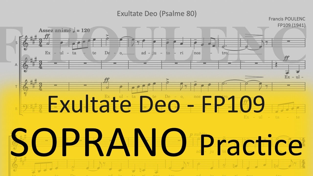 Poulenc / Exultate Deo, FP 109 - Soprano 2 practice