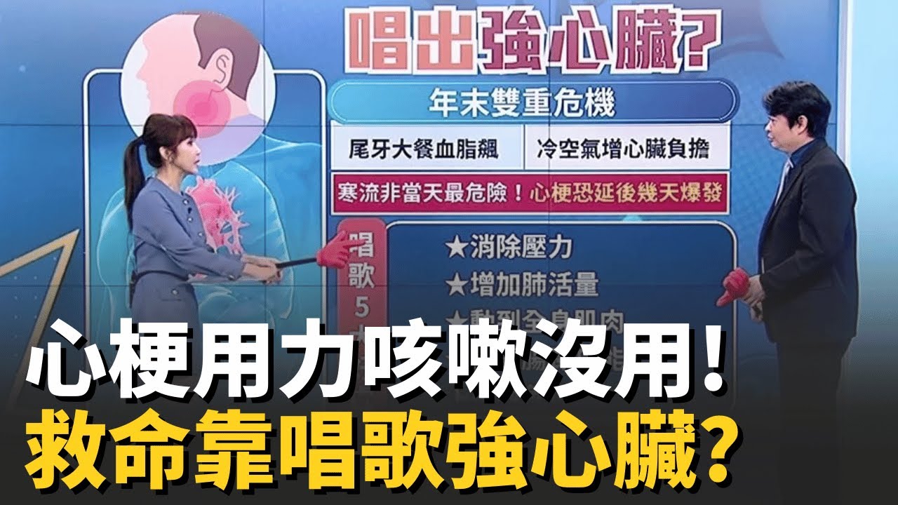 「黃金30秒救命」靠3招自救才正確! 唱歌也能唱出「強心臟」! 醫：唱一首歌等於「跑一百公尺」? !ft. 林謂文 吳明珠 譚敦慈 劉怡里｜祝你健康 EP22
