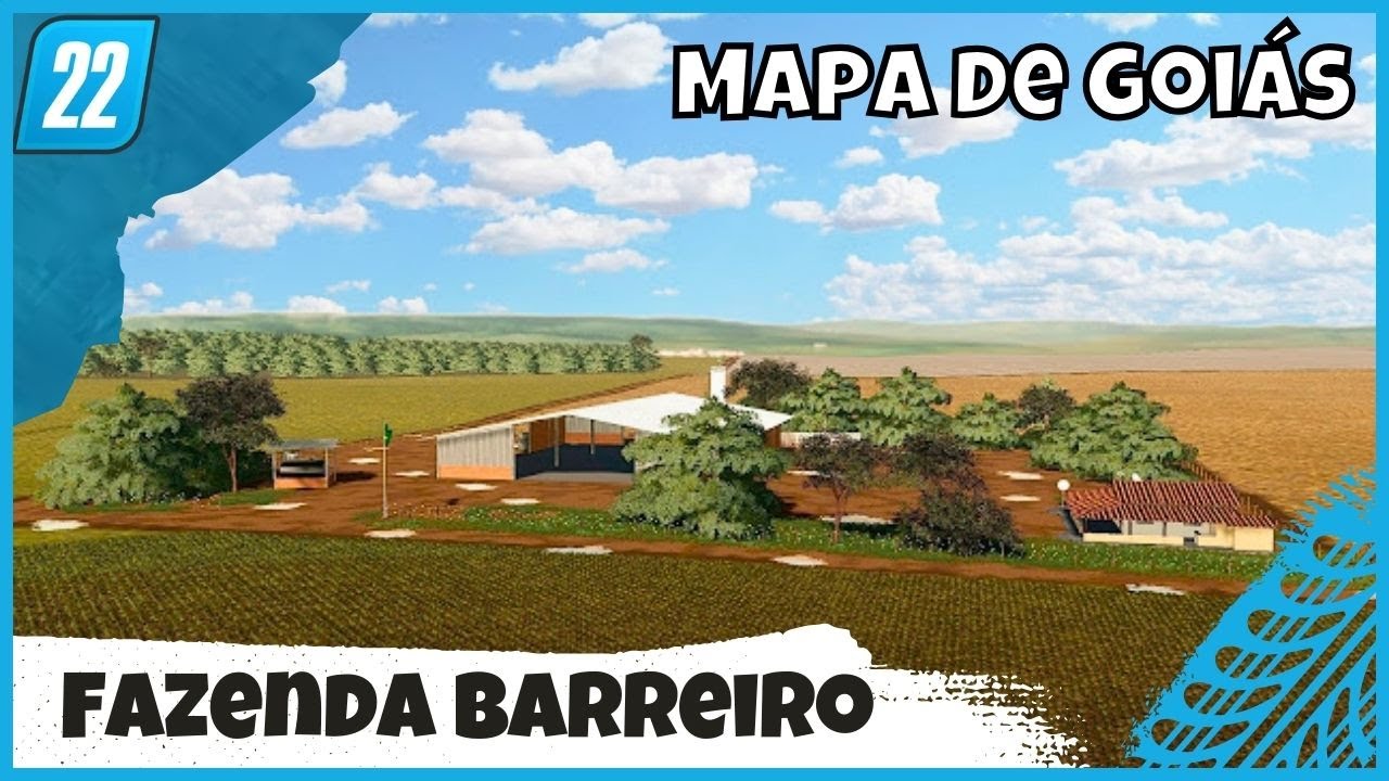 Fazenda Barreiro, Mapa Grande de Goi&aacute;s, Culturas Alinhadas, Foco em Agricultura Farming Simulator 22