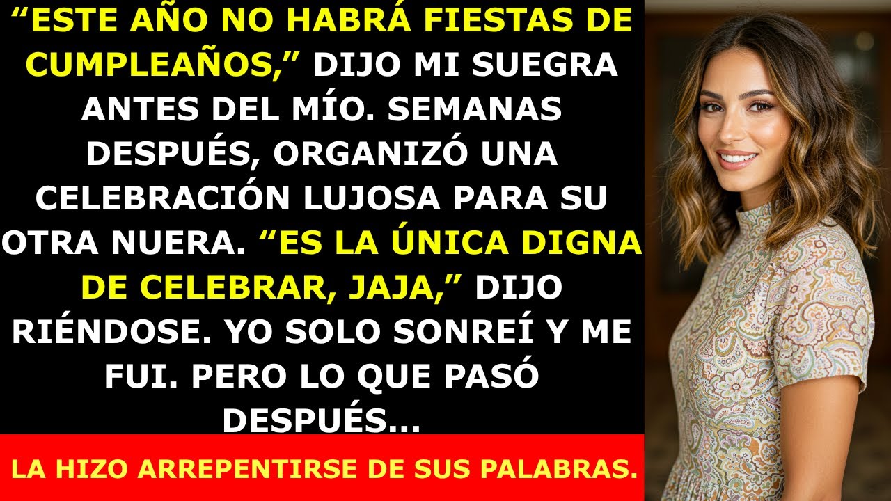 “Este Año No Habrá Cumpleaños”, Dijo Mi Suegra—Pero Luego Hizo una Fiesta de Lujo Para Su Otra Nuera