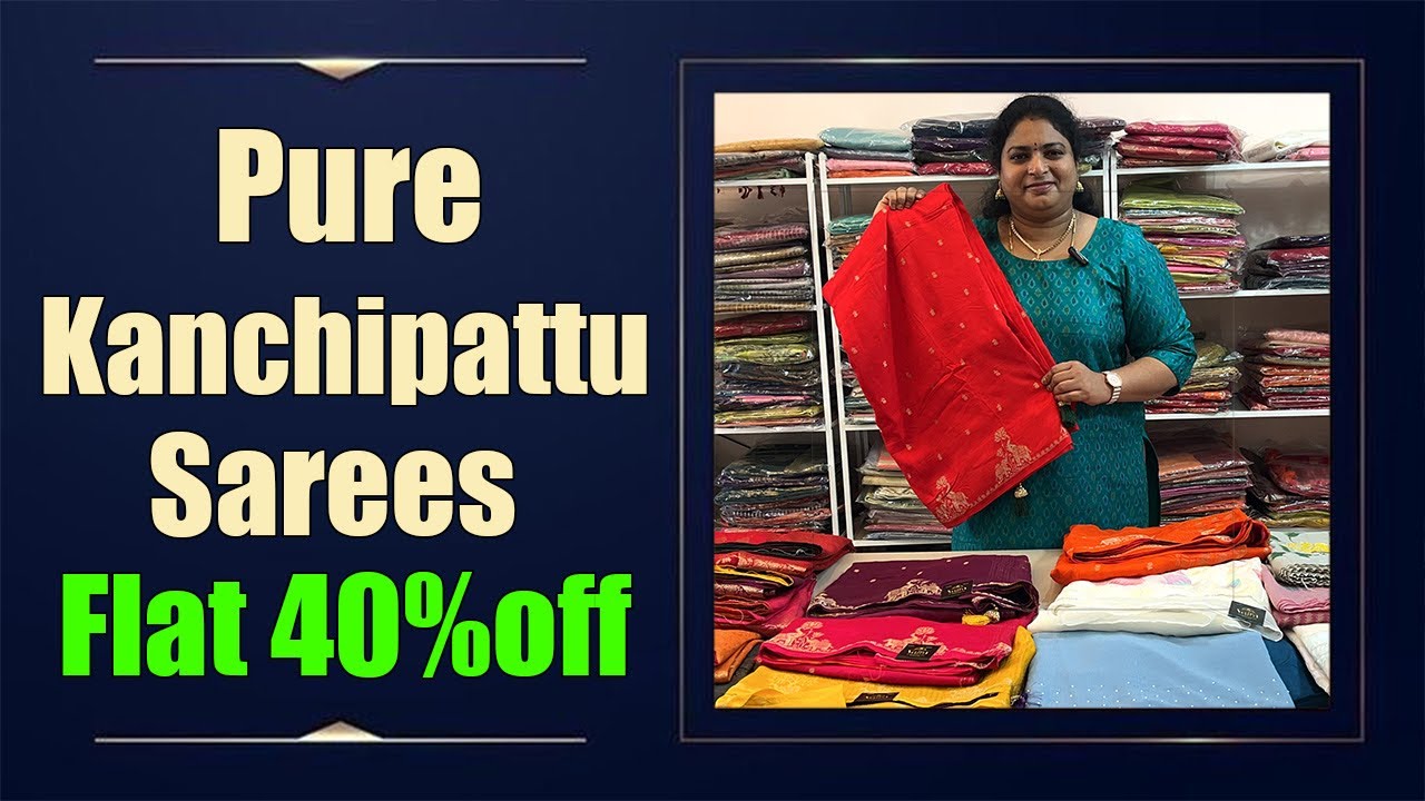 Stock clearance|flat 40%off| pure kanchipattu sarees|@VajraDesignerStudio 