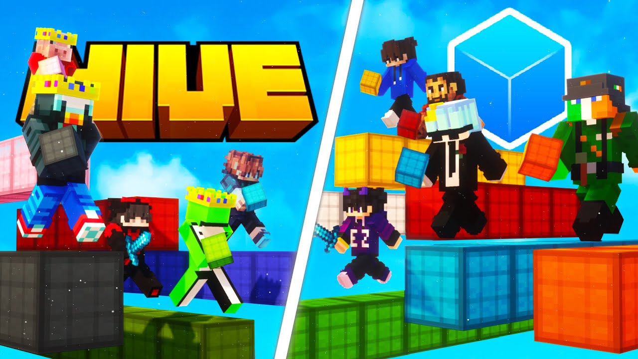 100 игроков Hive против 100 игроков Cubecraft