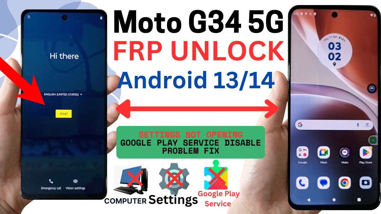 2025 Last Update : Moto G34 5G FRP Bypass Android 14 Without PC | Settings Not Opening (New Method}