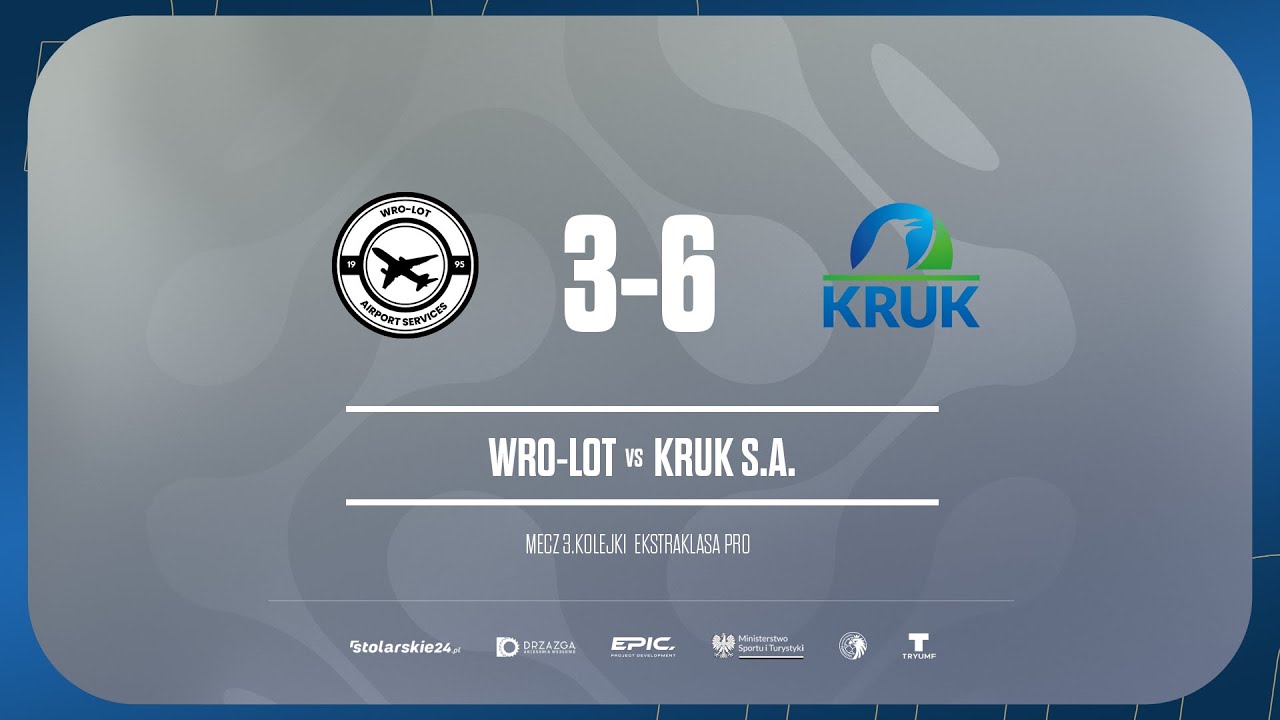 Skrót | WRO-LOT - KRUK S.A. 3:6 | PRO LIGA, Sezon Zima 2026 - 21.01.2026