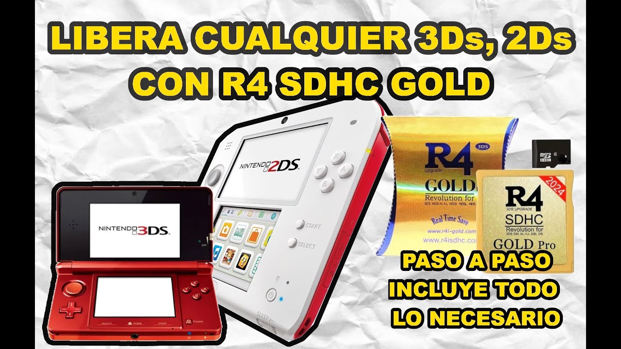 🛠️🎮 LIBERA 3DS o 2DS con FlashCard R4 muy sencillo Método oficial 🛠️🎮