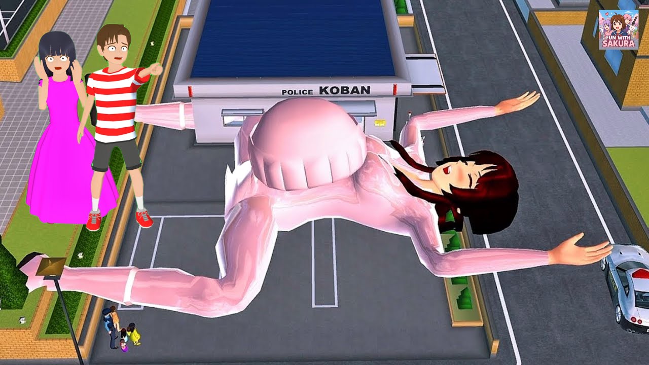 Giant Barbie Pregnant at Police Station 🚨👶#sakuraschoolsimulator  #viralvideo