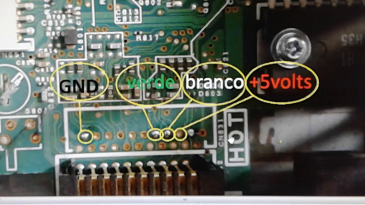 Adaptação usb traseiro pioneer deh2250ub